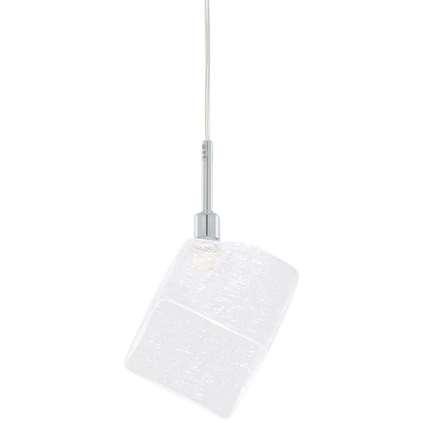LAMPA wisząca ZEN MD13026003-1A Italux szklana OPRAWA zwis kwadratowy biały chrom