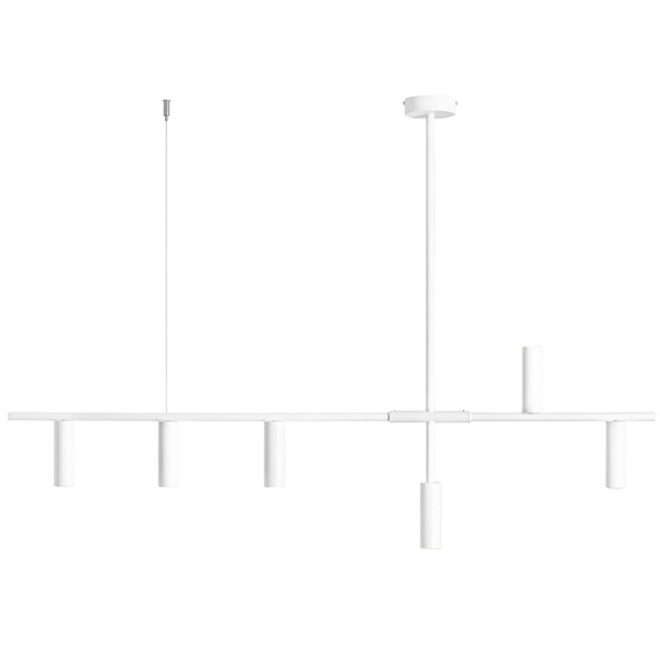 Metalowa lampa wisząca Trevo 1104K Aldex tuby metalowe białe