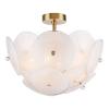 Lampa sufitowa/wisząca art deco ARDEN mosiężna metalowa szklana 6xE14 do salonu P06255BR