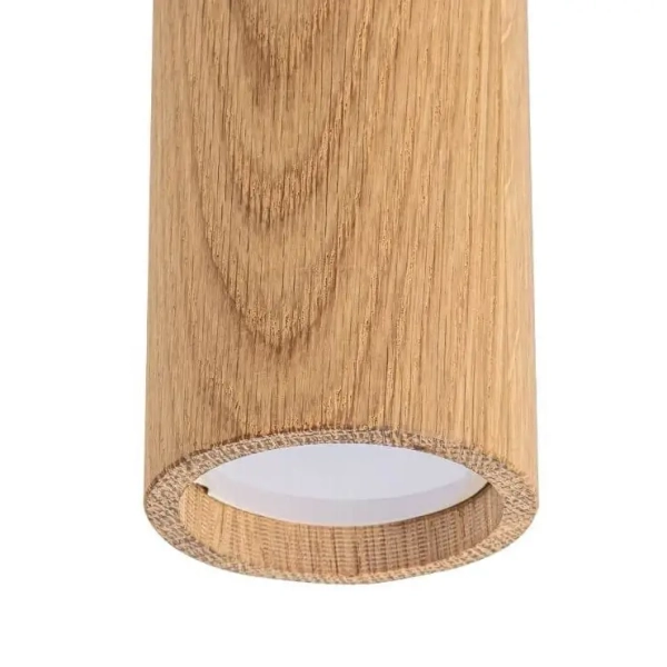 Sufitowa lampa salonowa Oak drewniana tuba natynkowa