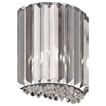 Kinkiet ścienny PRINCE W0360-01A-B5AC kryształowy przezroczysty