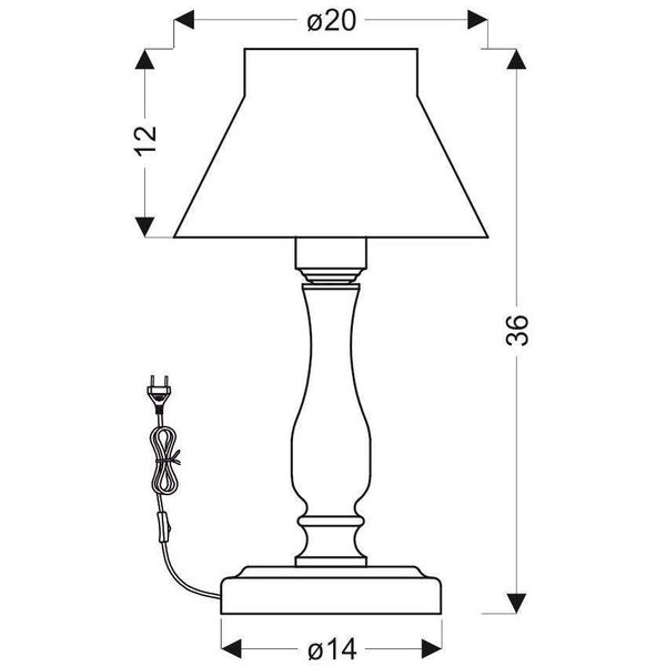 Stojąca lampa 41-73815 klasyczna abażurowa w stylu angielskim biała