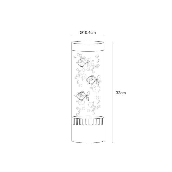 Stołowa wodna lampka AQUA 89245 LED 3,6W RGB rybki srebrna