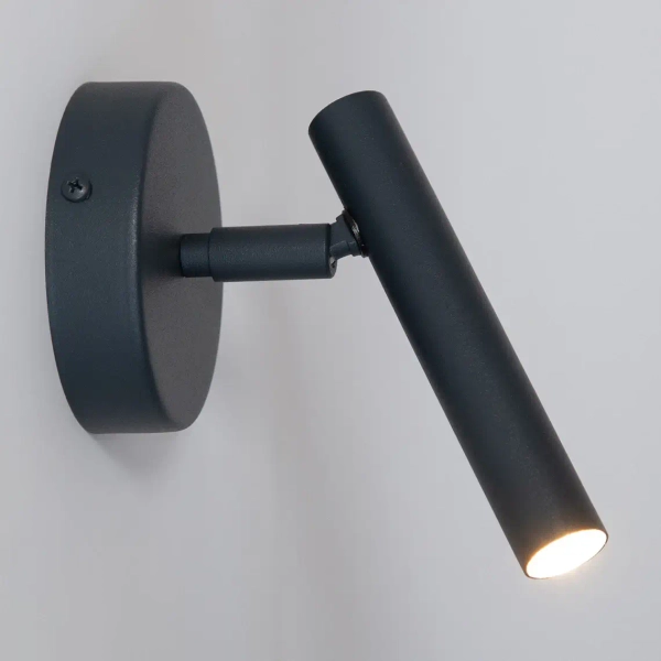 Podłużny naścienny kinkiet Sopel 41206 tuba metalowa grafitowa