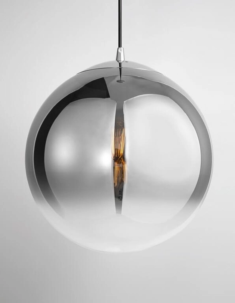 Wisząca lampa pokojowa Caleta szklana chrom przydymiona