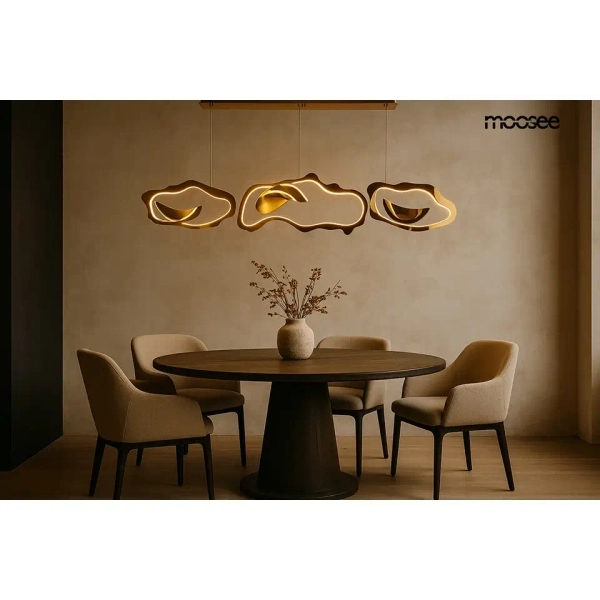 Potrójna lampa wisząca CHAIN złota MSE1501100588 3xLED 54W 3000K nad stół