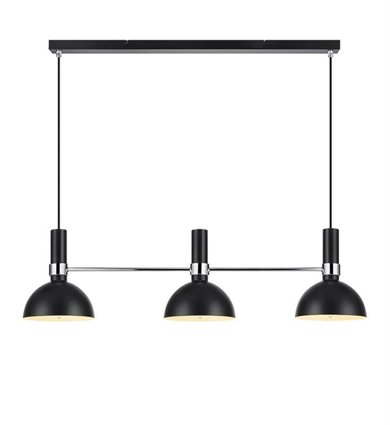 LAMPA wisząca LARRY 106855 Markslojd metalowa OPRAWA zwis kopuły belka chrom czarna