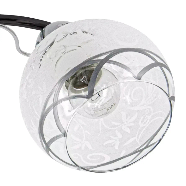 Klasyczna lampa sufitowa 2982/2 BL 8C do holu czarna chrom