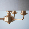 Wisząca lampa na łańcuchu Highclere 110723 z abażurem beżowa mosiądz
