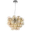 Wisząca LAMPA modernistyczna BALBO MOD112-08-G Maytoni szklana OPRAWA kule ZWIS molekuły koniak