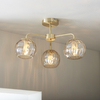 Lampa sufitowa Dimple 91968 Endon okrągłe klosze szklane mosiądz