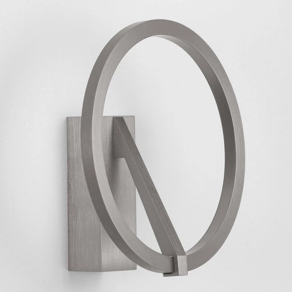 Metalowa lampa ścienna ring ZUDANEZ LE44768 LED 10W 2700-4000K szara