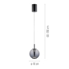 Regulowana lampa wisząca PURE INFINITY czarna szara 2220-15 1xLED 10W 2200-5000K CCT