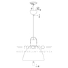 LAMPA wisząca EAGLE 106551 Markslojd metalowa OPRAWA zwis kopuła biała