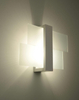 Kinkiet LAMPA ścienna SL.0079 szklana OPRAWA drewno biała