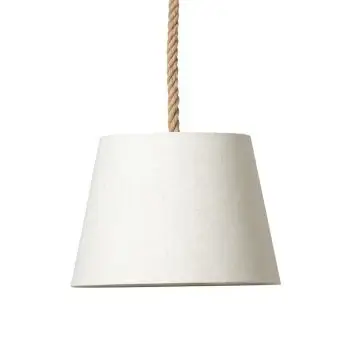 Wisząca lampa abażurowa Sailor 99194/09 marynistyczna biała brązowa
