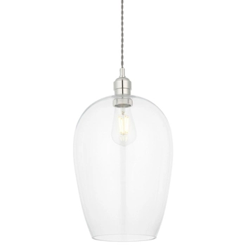 Szklana lampa wisząca L&-1102678 Light& nas wyspę nowoczesna nikiel