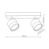Sufitowa lampa podwójna Kendal LP-6331/2WS TR/WH z regulacją biała