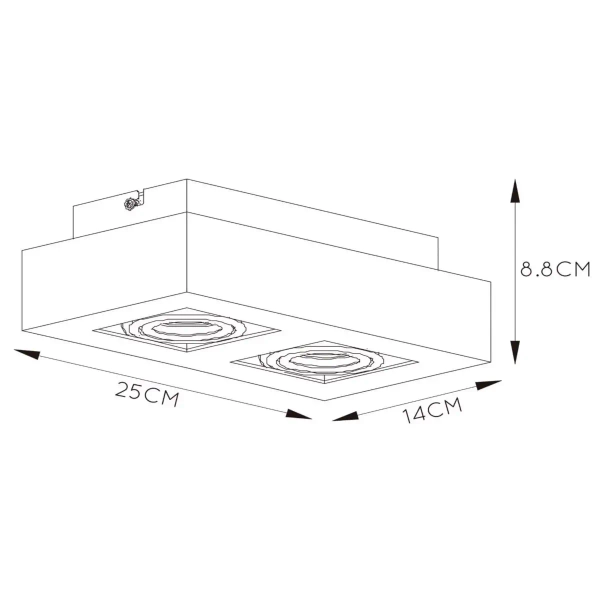 Sufitowa lampa z regulacją XIRAX 09119/11/30 Lucide metalowa czarna