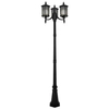 Lampa stojąca zewnętrzna Chicago K-8218 Kaja IP44 potrójna metalowa czarna