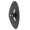 Minimalistyczny salonowy kinkiet Stone Black 10632 metalowy czarny