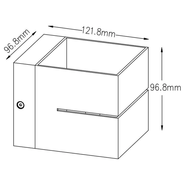 Nowoczesny kinkiet Transfer 91066-N Zumaline metalowa lampa ścienna biała