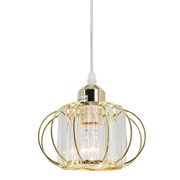 Podwójna zwisająca lampa Arci 8221/1 TR szklane kule złoty