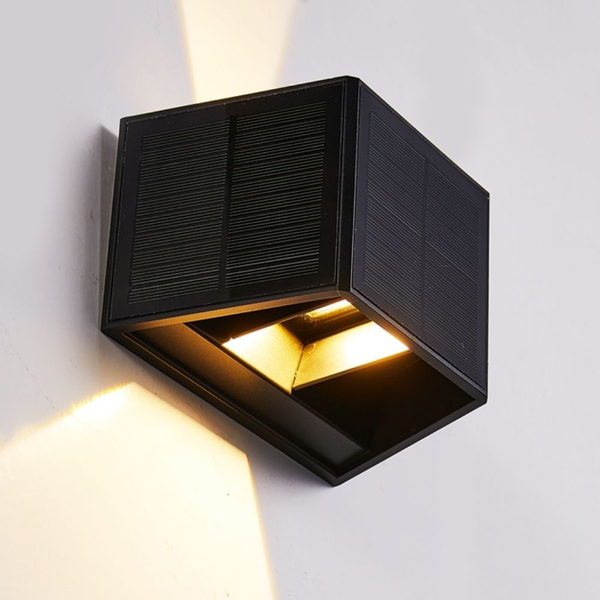 Solarny kinkiet Wings EKO9097 Ekolight LED 2W 3000K zewnętrzny IP54 czarny
