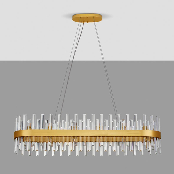Wisząca lampa nad stół CHOLULA LE44724 crystals złota przezroczysta