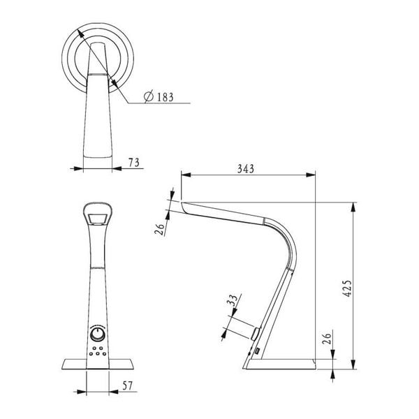 Nowoczesna lampa stojąca Berkane K-BL1063 LED 8W 5000K  na biurko srebrna