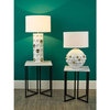Ceramiczna lampa stołowa Dimple DIM422 Dar Lighting biała złota