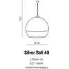 Sypialniana lampa wisząca Silver Ball szklana kula chrom