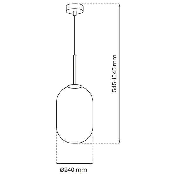 Lampa zwisająca do salonu ALIAS BLACK ML0323 szklana kula czarny