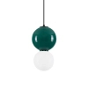 Porcelanowa lampa wisząca kula JORELIA LE45253 LED 6W 3000K zielona biała