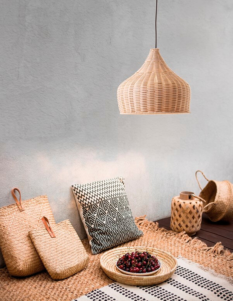 Nowoczesna lampa wisząca Palmas nad stół do jadalni boho