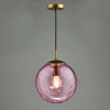 Lampa okrągła wisząca Ripple SP70-RIP8803 do salonu kula różowa brąz