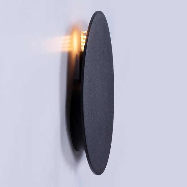 Lampa ścienna Rega K-4635 Kaja loftowy kinkiet czarny okrągły nad lustro