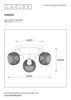 Sufitowa LAMPA loftowa MAREN 77978/13/30 Lucide metalowa OPRAWA plafon okrągły regulowany czarny
