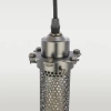 Wisząca lampa metalowa York P01284BK Cosmolight tuba czarna srebrna