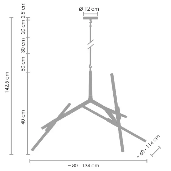 Salonowa lampa wisząca Sticks ST-1001-6 gold Step modernistyczna złota