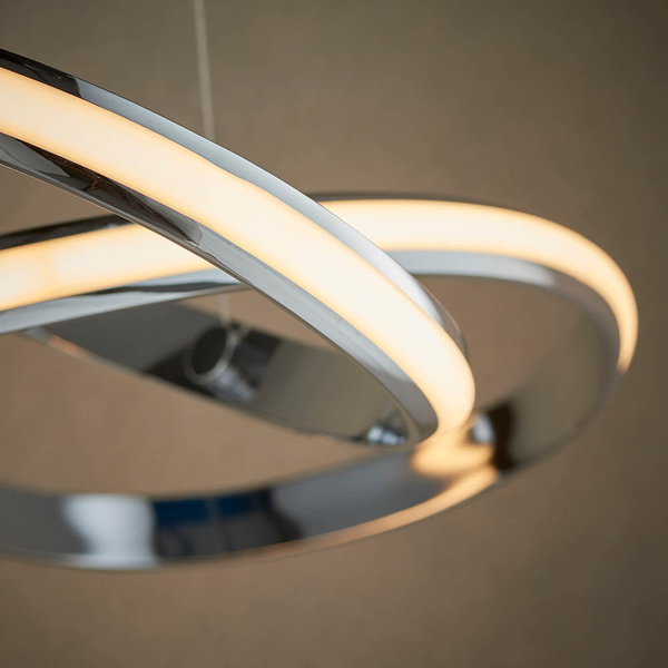 Wisząca lampa supeł Aria 76394 LED 40,5W 3000K chrom biały