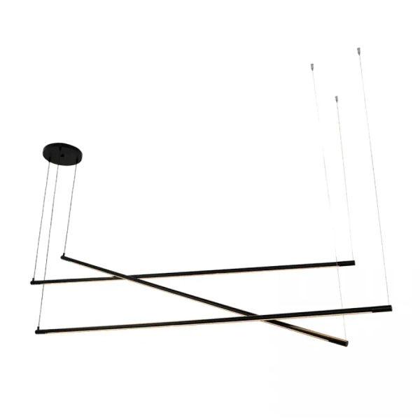 Podłużna lampa wisząca 22237 LED 64W 3000K belki listwy czarne