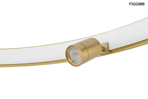 Regulowana lampa wisząca Circle LED 75,8W 3000K złoty ring