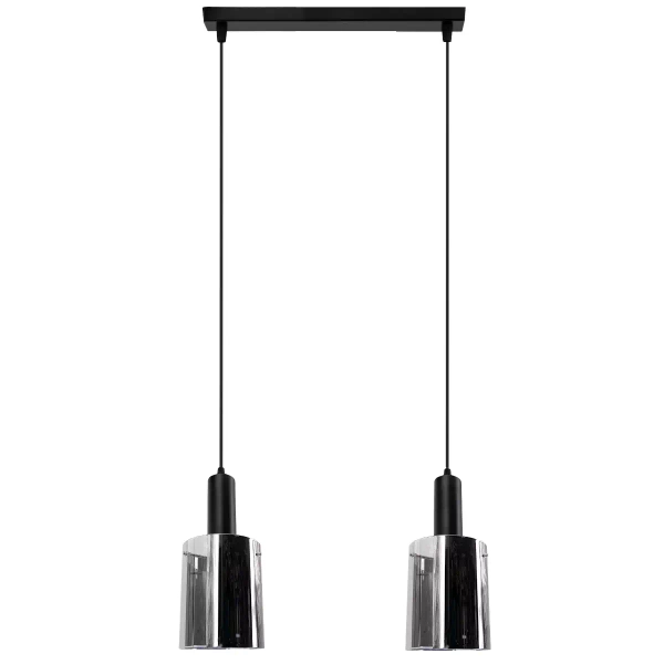 Loftowa lampa wisząca 2021/2 BL 8C nad wyspę czarna chrom