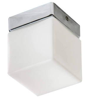 Ścienna lampa łazienkowa Mil kostka LED 6W biała chrom