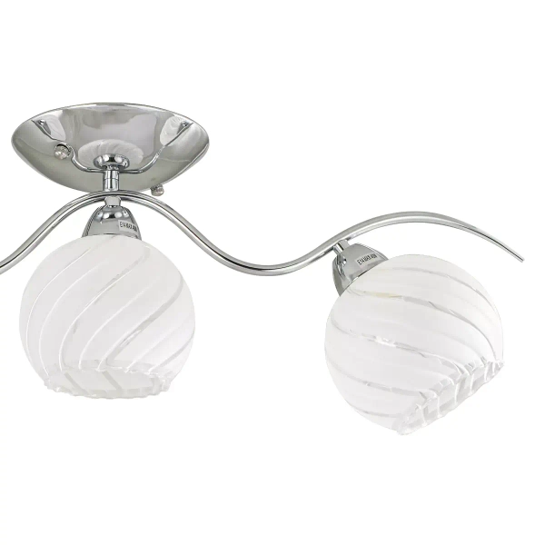 Klasyczna lampa sufitowa 8706/3 8C glamour szklana chrom