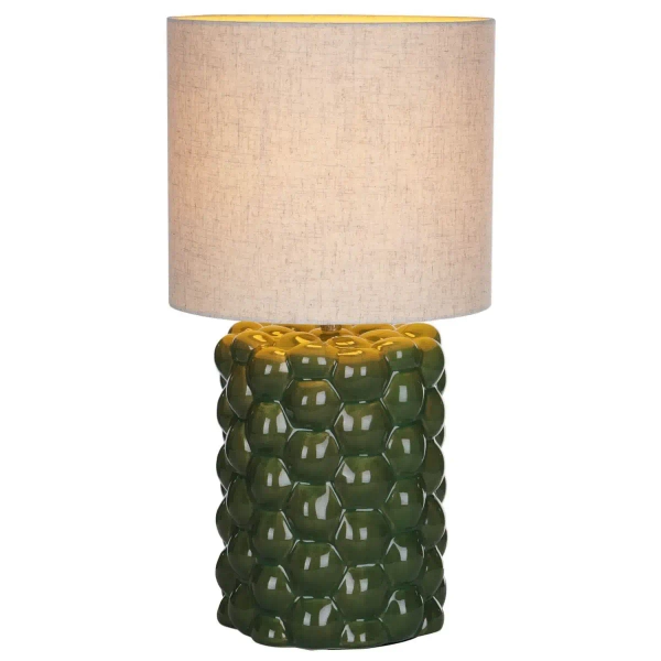 Lampka nocna abażurowa Jayden JAY4224 ceramiczna zielona