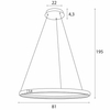 Lampa wisząca nad stół Qled P0557 LED 70W 3000-6000K z pilotem czarna
