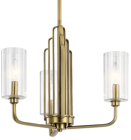 Żyrandol wiszący QN-KIMROSE3-BNB art deco szklany mosiądz