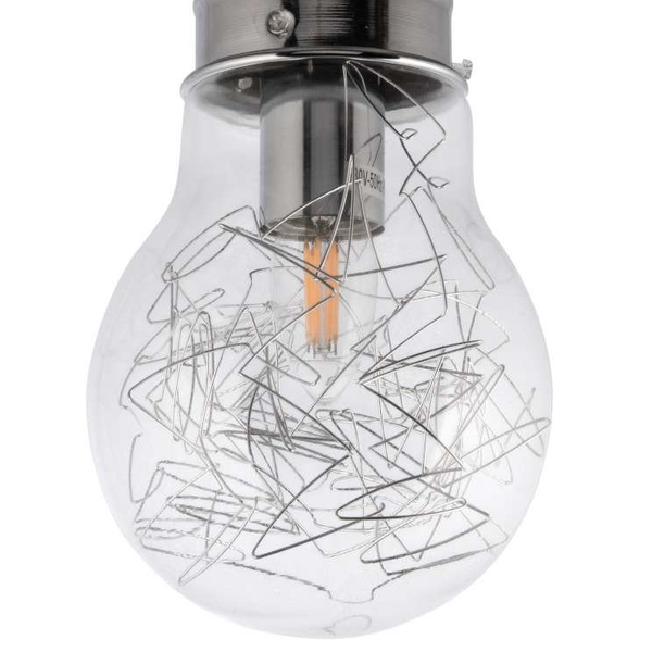 Lampa sufitowa VEN W-602/1 industrialna szklana żarówka przezroczysta chrom
